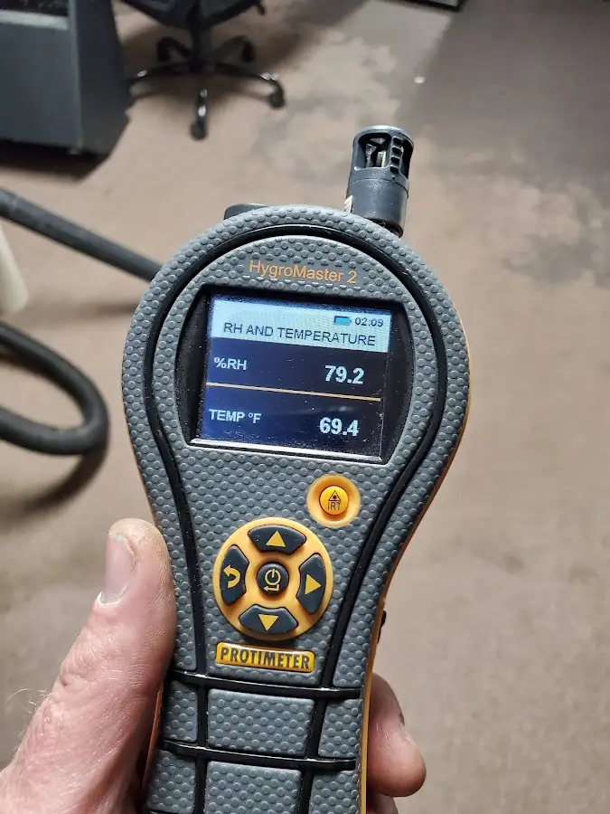 Moisture meter humidity assessment for Fire & Smoke Damage Restoration in Aurora